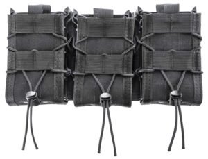 High Speed Gear 45DD00BK TACO Double Decker Shingle Black Nylong, Triple Shingle (3 Rifle/3 Pistol Mags), Fits MOLLE