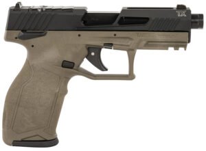Taurus 1-2TX22P141O-10 TX22 T.O.R.O. 22 LR 10+1 4.60" Matte Black Threaded Barrel, Black Hard Coat Anodized Optic Ready/Serrated Slide, OD Green Polymer Frame w/Picatinny Rail, Textured Grip