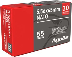 Aguila 1E556155   5.56x45mmNATO 55gr Full Metal Jacket 30 Per Box/75 Case