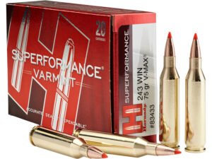 Hornady 80411 Superformance  243WSSM 75gr V-Max 20 Per Box/10 Case