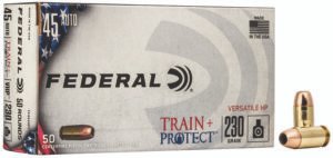 Federal TP45VHP1 Train + Protect  45ACP 230gr Versatile Hollow Point 50 Per Box/10 Case