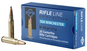 PPU PP3081 Standard Rifle  308Win 150gr Soft Point 20 Per Box/10 Case