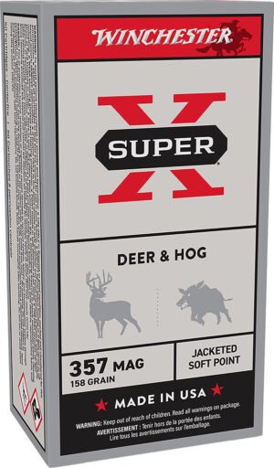 Winchester Ammo X3575P Super X  357Mag 158gr Jacketed Soft Point 50 Per Box/10 Case