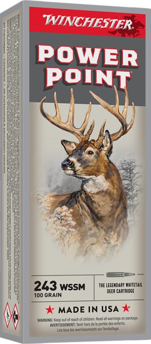 Winchester Ammo X243WSS Power-Point  243WSSM 100gr 20 Per Box/10 Case