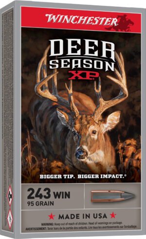 Winchester Ammo X243DS Deer Season XP 243Win 95gr Extreme Point 20 Per Box/10 Case