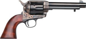 Taylors & Company 550903 1873 Cattleman SAO 357 Mag Caliber with 5.50" Blued Finish Barrel, 6rd Capacity Blued Finish Cylinder, Color Case Hardened Finish Steel Frame & Walnut Grip