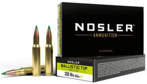 Nosler 40063 Ballistic Tip  308Win 165gr Spitzer Ballistic Tip 20 Per Box/10 Case
