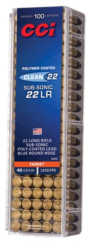 CCI CLEAN 22LR 40GR BLUE POLY - RN 1070FPS 100RD 50BX/CS