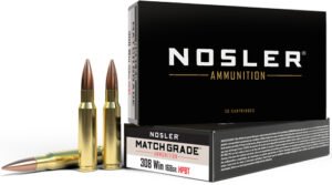 NOSLER MATCH 308 WIN 168GR - CUSTOM COMP HPBT 20RD 10BX/CS