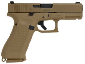 Glock PX1950703 G19X  Compact 9mm Luger 19+1 4.02" Black GMB Barrel, Coyote nPVD Serrated Slide, Coyote Brown Polymer Frame w/Accessory Rail, Coyote Brown Textured Polymer Grip, Ambidextrous