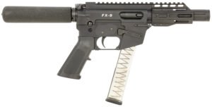 FREEDOM ORDNANCE FX9P4T FX-9  9mm Luger 32+1 4", Black, M-LOK Handguard, Padded Buffer Tube, A2 Grip, 3" Faux Suppressor, Includes Sling