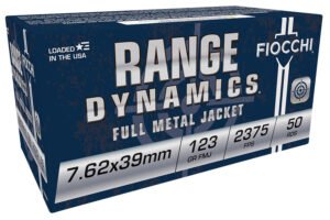 Fiocchi 762X39A Range Dynamics  7.62x39mm 123gr Full Metal Jacket 50 Per Box/10 Case