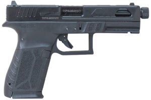 Puma APM9MFSPBLK P9x19  Compact Frame 9mm Luger 15+1 4.50" Black Threaded Barrel, Optics Ready/Serrated Steel Slide, Black Polymer Frame w/Accessory Rail, Black Grip