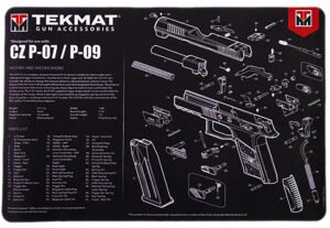 TekMat TEKR17CZP07 CZ P-07/P-09 Cleaning Mat Black/White Rubber 11"x17" CZ P-07/P-09