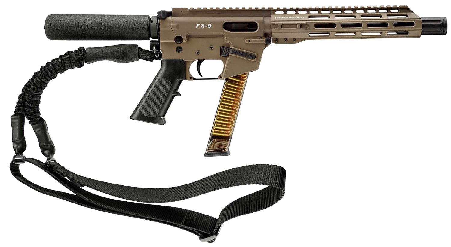 Freedom Ordnance FX9P10T-FDE 9MM 10″TUBE 31R FDE