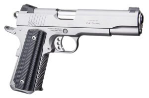Ed Brown BASESS2A 1911 2nd Amendment 45 ACP 5" Stainless Steel Barrel, Serrated Slide & Frame, Black Alien G10 Grip, Right Hand