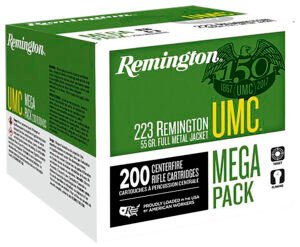 Remington Ammunition 23683 UMC Mega Pack 223Rem 55gr Full Metal Jacket 200 Per Box/4 Case