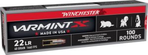 Winchester Ammo XHV22LR Super X  22LR 40gr Hyper Velocity Hollow Point Copper Plated 100 Per Box/20 Case