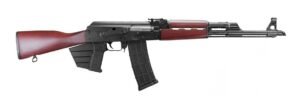 ZASTAVA PAP M90 5.56 AK RIFLE WITH SERBIAN RED FURNITURE PINNED 10RD MAGAZINE CA COMPLIANT FIN GRIP 18.25IN CHROME LINE BARREL 1.5MM RECEIVE BULDGED TRUNNION ZR90556SRCA