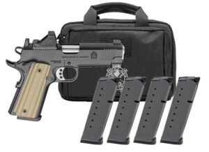 SPRINGFIELD ARMORY 1911 OPERATOR AOS .45ACP 4.25IN BARREL 8RD BLACK U-NOTCH W/TRITIUM 4MAGS PO9228AOS-PAC