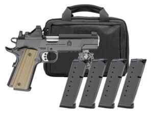 SPRINGFIELD ARMORY 1911 OPERATOR AOS 45ACP 5IN BARREL 8RD BLACK U-NOTCH W/TRITIUM 4MAGS PO9230AOS-PAC