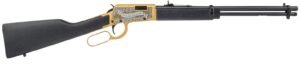 ROSSI RIO BRAVO 22LR 18IN BARREL 15RD LEVER ACTION HARDWOOD STOCK GOLD CERAKOTE ENGRAVED THEODORE ROOSEVELT RL22181WD-GLD2TR