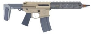 Q HONEY BADGER 5.56 NATO 9.69IN BARREL 1 IN 15 TWIST PISTOL WITH BRACE GRAY ACCENTS HB-556-10IN-PISTOL