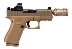 GLOCK SCT SHARK PUPPY 43X 9MM 3.4IN THREADED BARREL 10RD FDE HOLOSUN 407K JK CCX9 INCLUDED UX4350204SPFDE