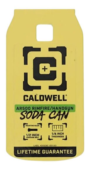 Caldwell 4002314   Rimfire/Handgun Yellow AR500 Steel Soda Can 1/4" Thick